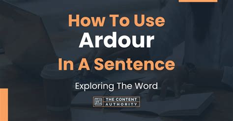ardour in a sentence